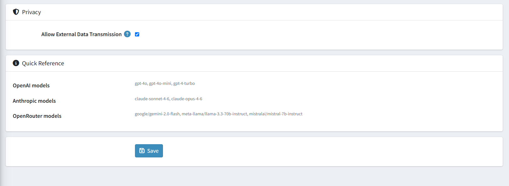 Privacy Settings