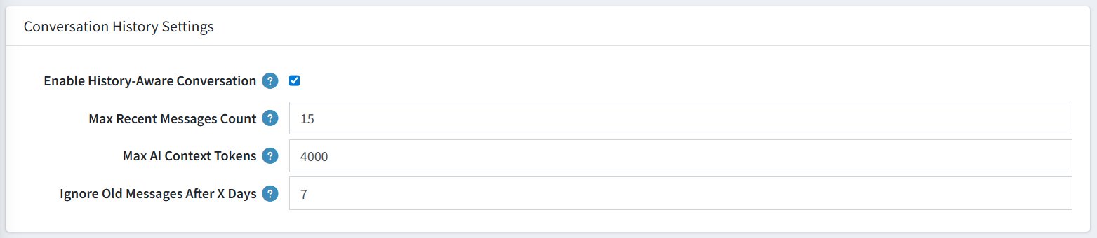 Conversation History Settings