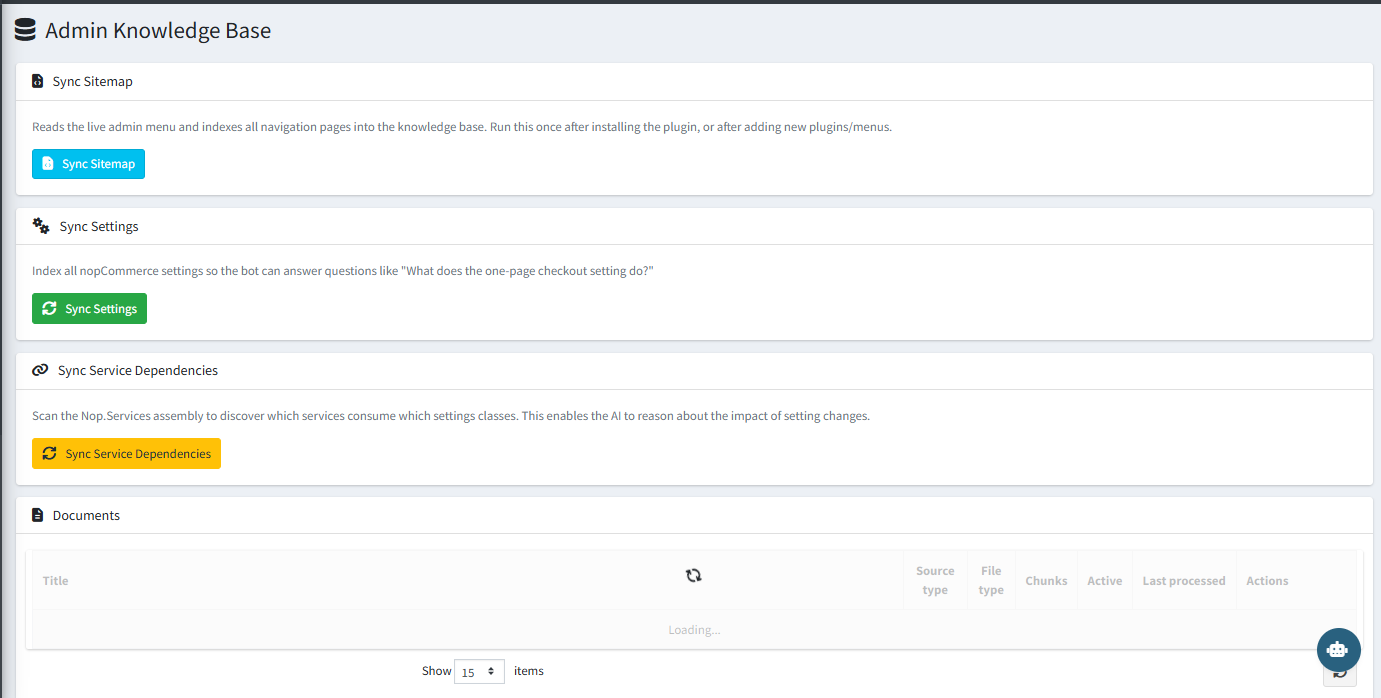 Admin Knowledge Base